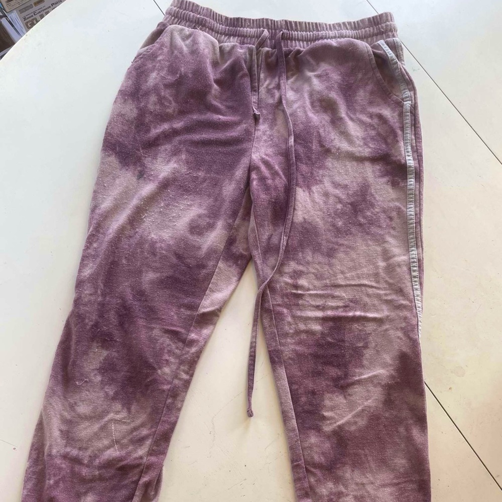 Purple and Grey Tye Dye Sweatpants